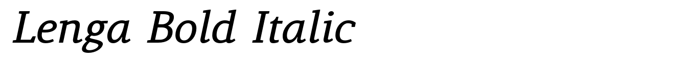 Lenga Bold Italic